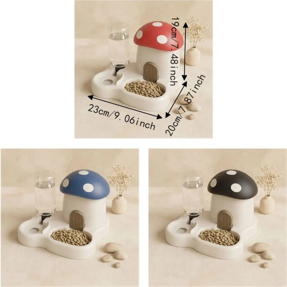 2-in-1 Mushroom Automatic Pet Feeder & Water Dispenser Automatic Pet Feeder Babs