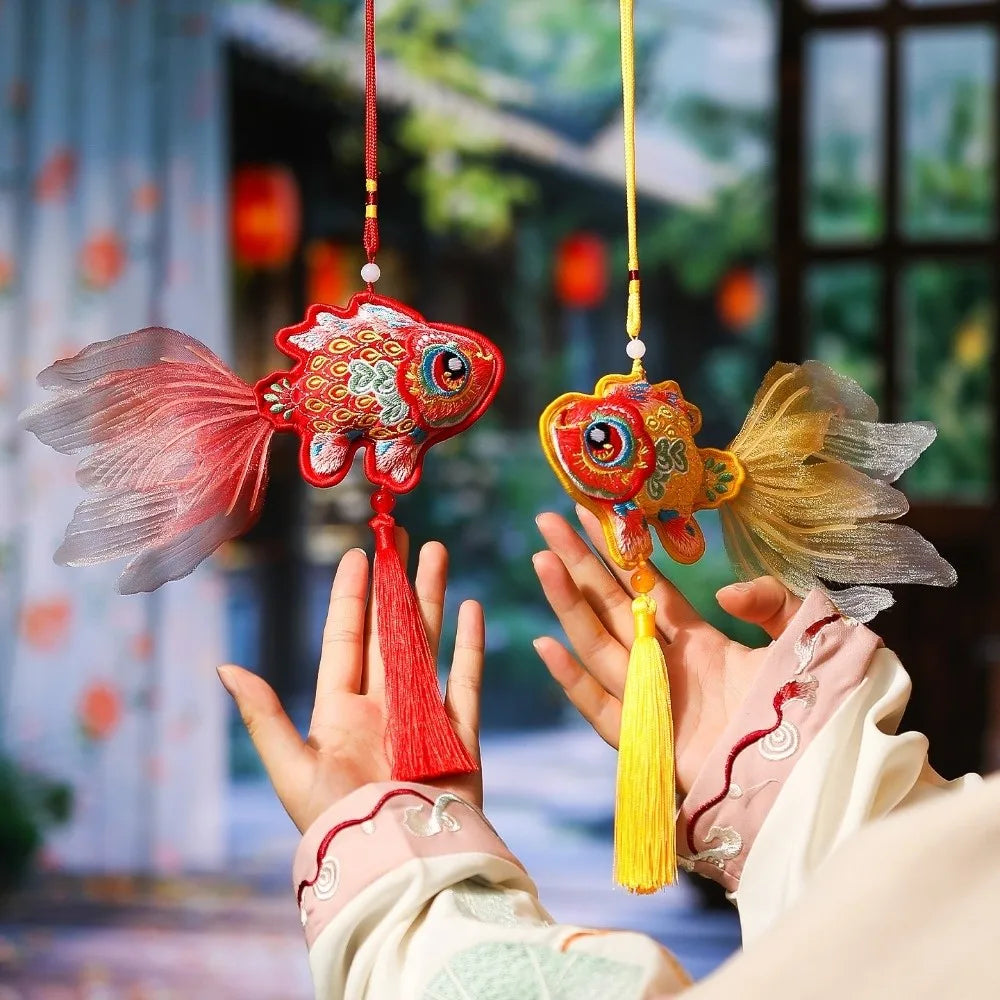 Koi Fish Tassel Pendant | Chinese New Year Good Fortune Decor Festive Tassel Pendant Babs