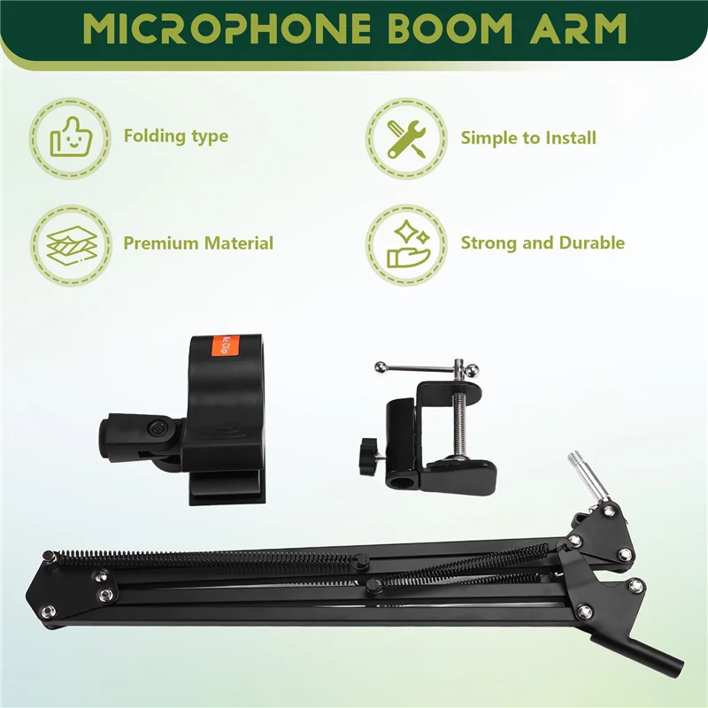 Adjustable Mic Boom Scissor Arm Stand for Recording & Broadcast Microphone Boom Stand Babs