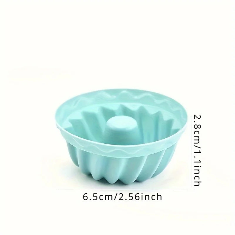 Non-Stick Silicone Bundtlette Cake Mold | Mini Fluted Tube Pan Silicone Cake Mold Babs