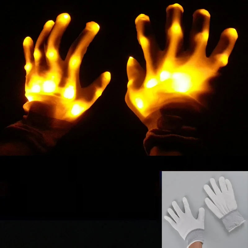 LED Flashing Fingertip Light-Up Gloves – Rave, Party & Cosplay LED Party Gloves Babs 11