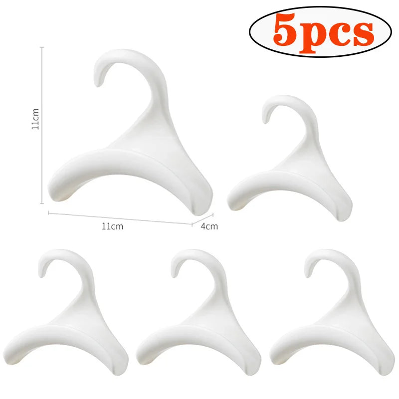 5-Pack Closet Rod Hooks – Handbag, Hat & Scarf Organizer Closet Organizer Hooks Babs White-5pcs 11X11X4cm