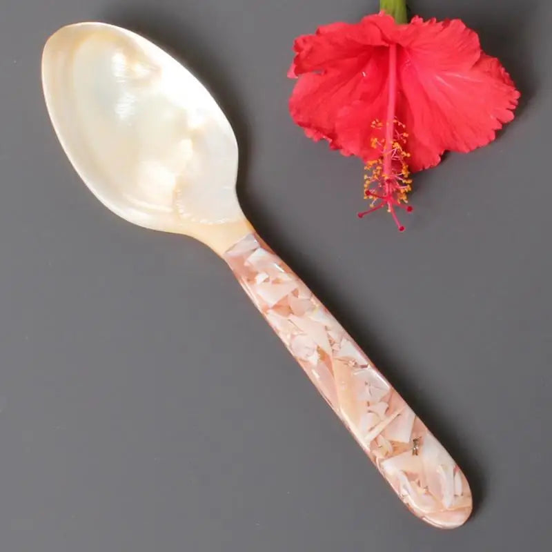 Conch Shell Spoon 15cm – Dessert, Coffee & Dinner Stirrer Decorative Spoon Babs pink