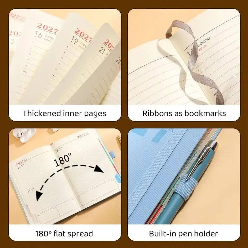 2027 Daily Planner – 365-Day Time Management Calendar Waterproof Daily Planner Calendar Babs