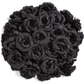 Artificial Silk Rose Heads 25/50pc – Wedding & Home Decor Artificial Flower Heads Babs black 25 PCS