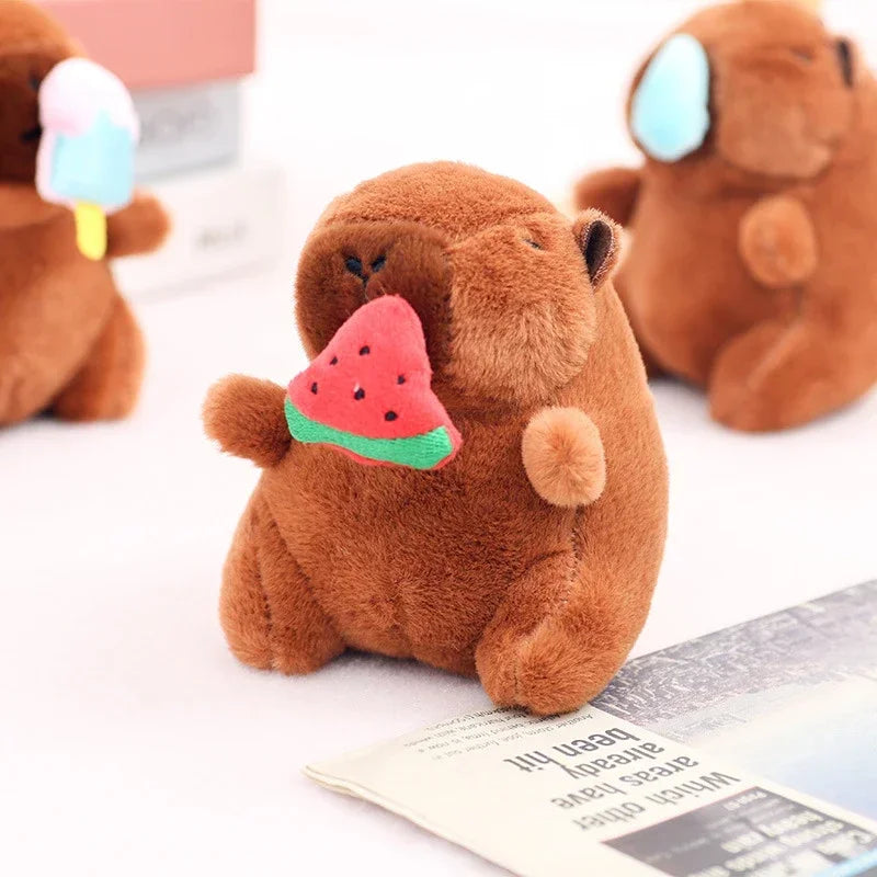 Cute Plush Capybara Keychain 12cm Stuffed Animal Bag Pendant Plush Keychain Pendant Babs