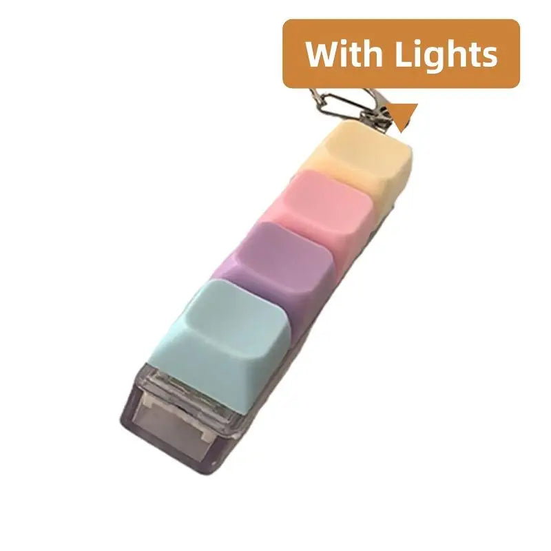 LED 9-Key Fidget Keyboard Keychain Toy for Kids & Adults LED Fidget Keychain Toy Babs