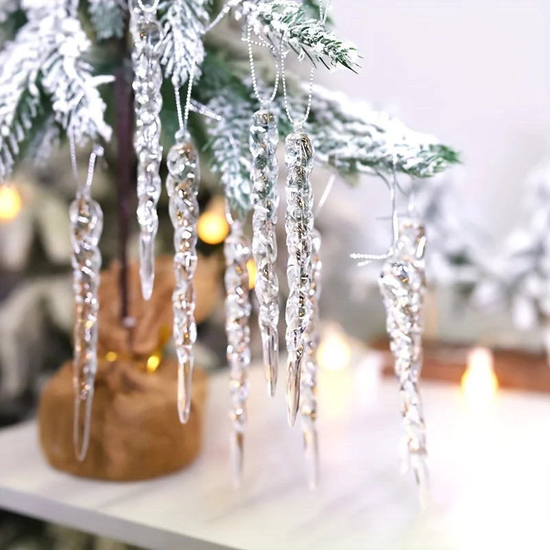 Crystal Clear Icicle Christmas Ornaments – Sets of 12, 24 & 36 Christmas Ornaments Babs