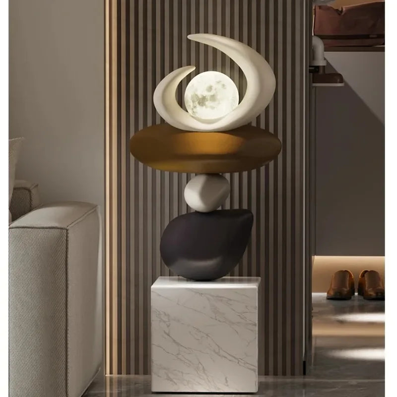 Nordic Astronaut Floor Lamp Sculpture – Large FRP Art Figurine Decorative Floor Lamp Babs