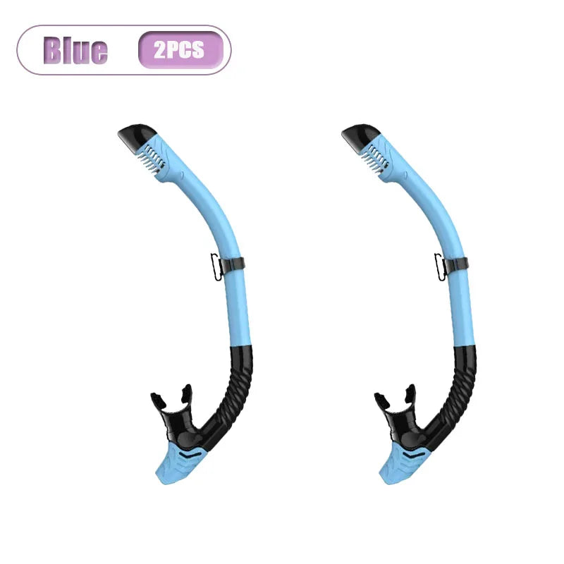 Full Dry Snorkel for Adults – 1–10 Pack Diving Breathing Tube Dry Snorkel Babs Blue-2PCS