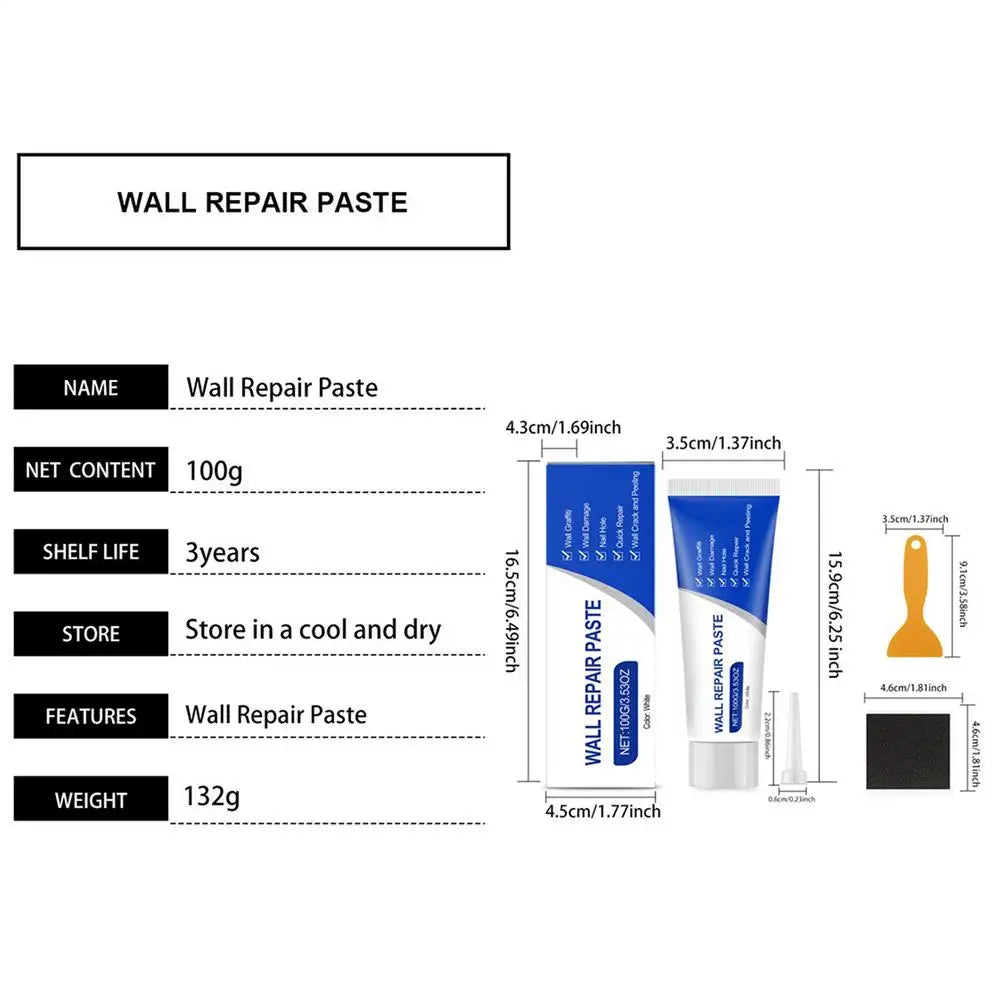 Drywall Patch Wall Hole Repair Kit – Putty, Scraper & Sandpaper Wall Repair Kit Babs set
