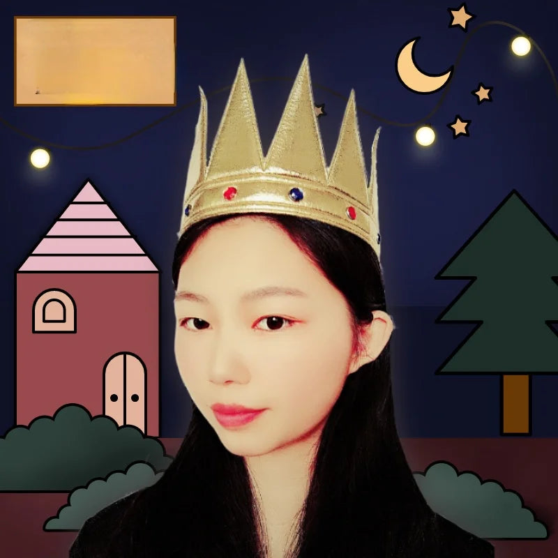 12pcs Gold King Crown Hats – Birthday & Halloween Party Set Party Crown Set Babs