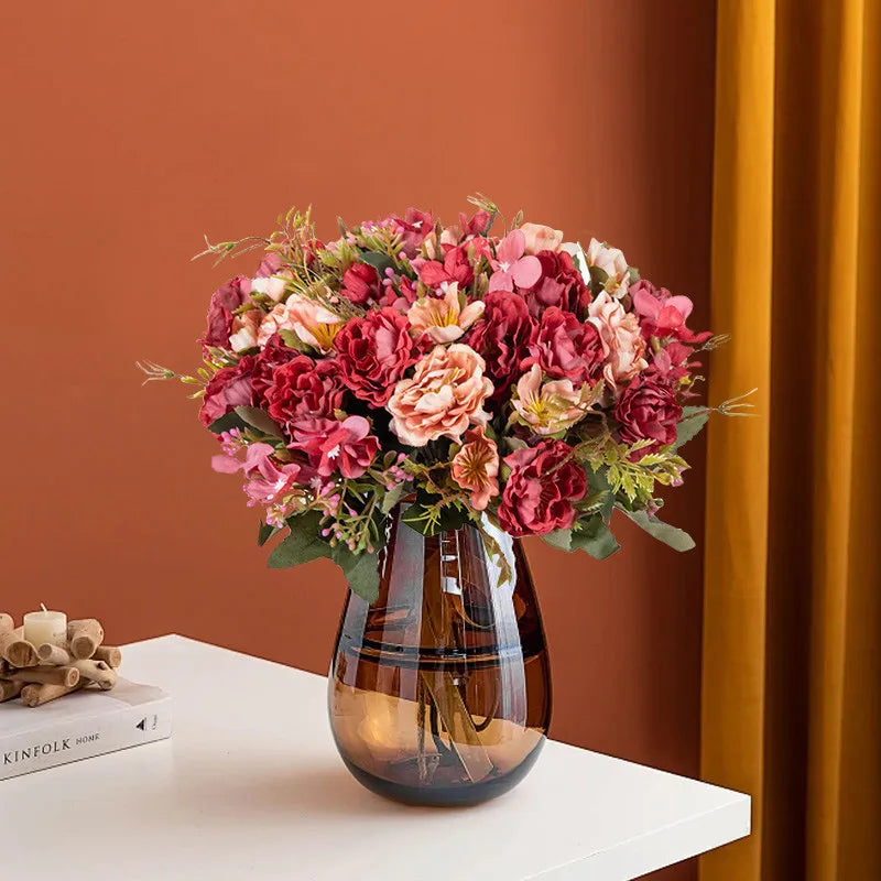 Silk Peony Rose Artificial Flowers for Wedding & Home Décor Artificial Silk Flowers Babs