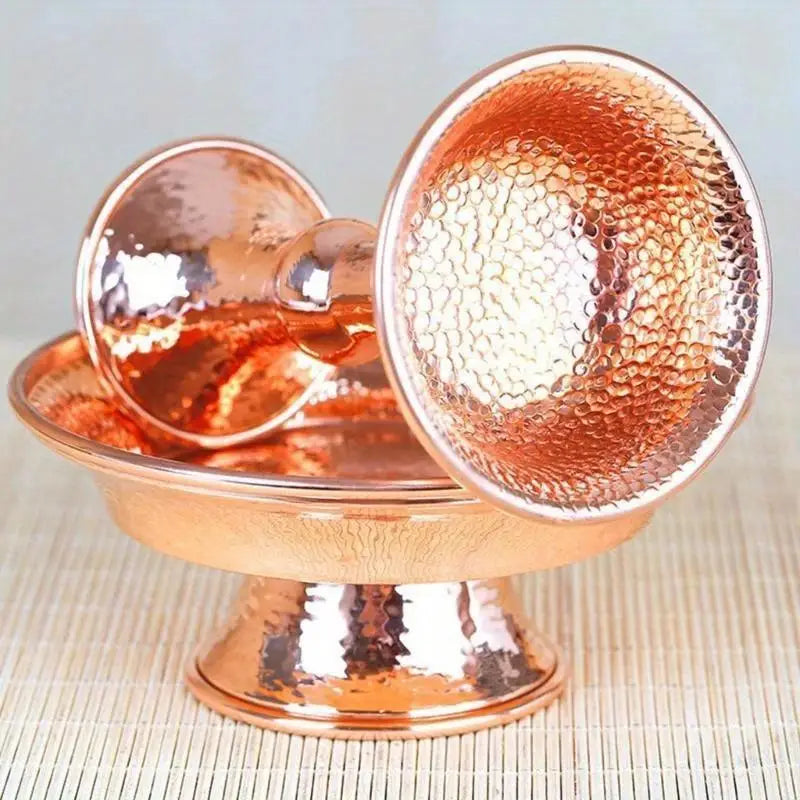 Tibetan Copper Offering Cup – Buddhist Water Bowl for Meditation Ritual Offering Bowl Babs L