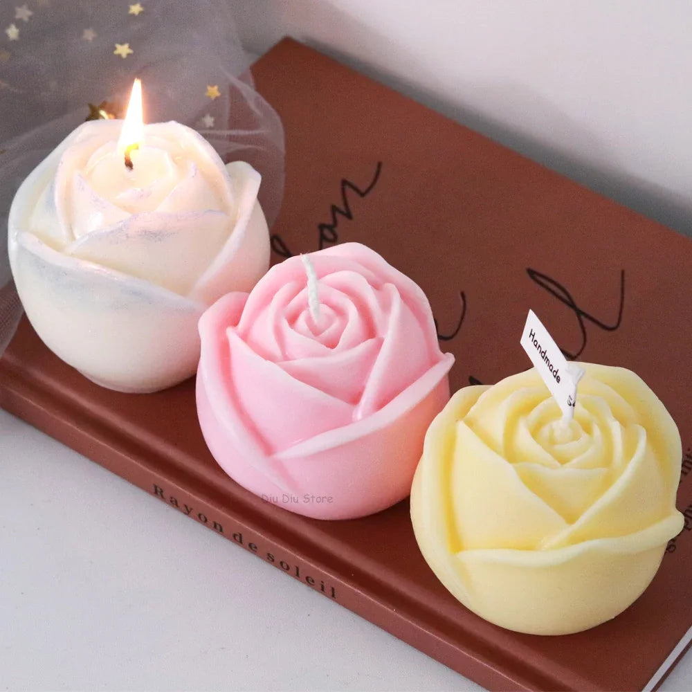 Rose Silicone Mold – DIY Candle, Soap, Resin & Chocolate Mold Silicone Craft Mold Babs
