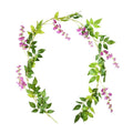 1.85M Wisteria Artificial Vine Garland – Silk Faux Flower Décor Artificial Flower Garland Babs rose red
