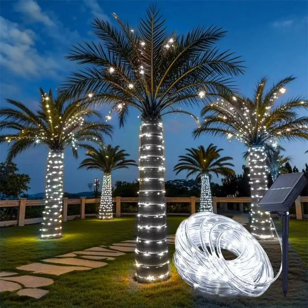 Solar String Lights Outdoor Waterproof Rope Lamp 12m/7m Solar String Lights Babs WHITE 22m-200leds