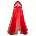 Halloween Ghost Witch Costume – Hooded Cloak & Long Dress Halloween Costume Babs red