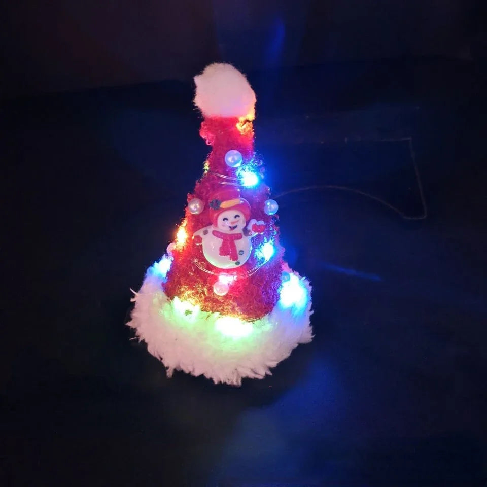 20pcs LED Glow Christmas Hair Clips Elk Antlers & Santa Hat LED Party Hair Clips Babs 2