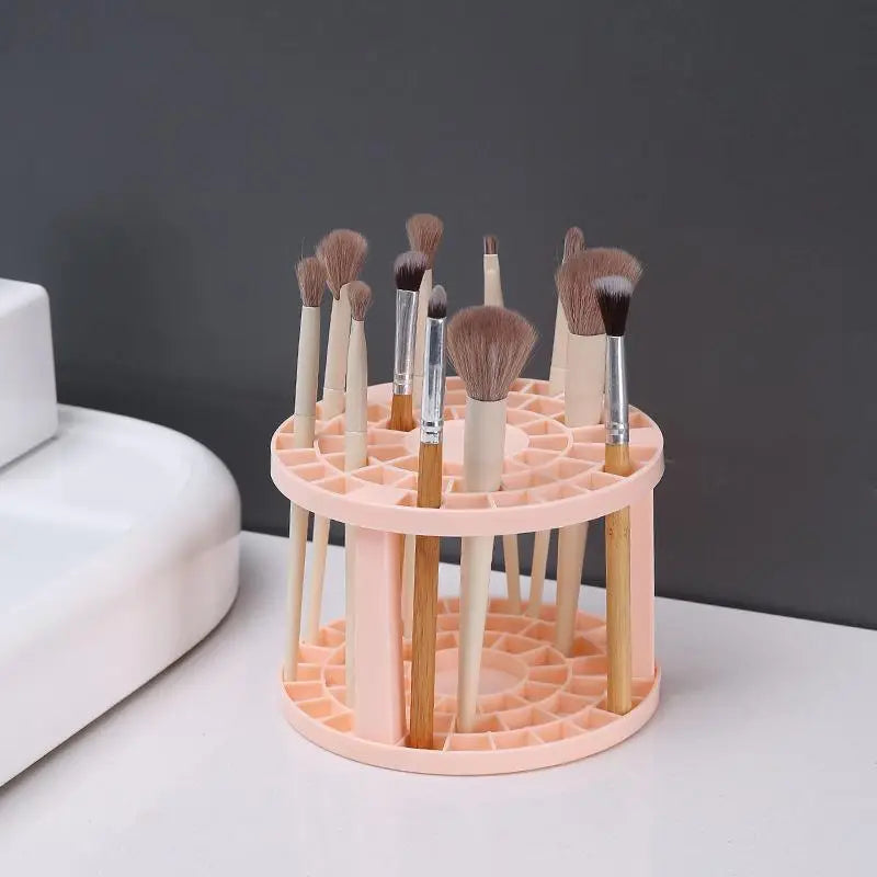 Multi-Hole Plastic Makeup Brush & Pencil Desk Organizer Desk Organizer Babs