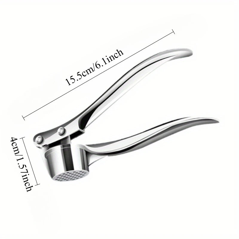 Metal Garlic & Ginger Press – Manual Handheld Crusher Garlic Press Babs