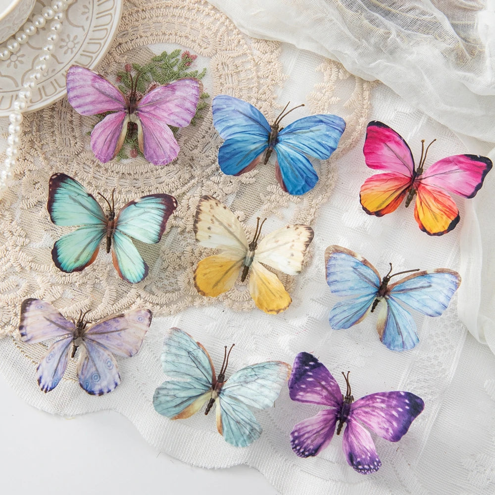 20/40PCS Fluorescent Artificial Butterflies – Wedding & DIY Décor Artificial Butterfly Decor Babs