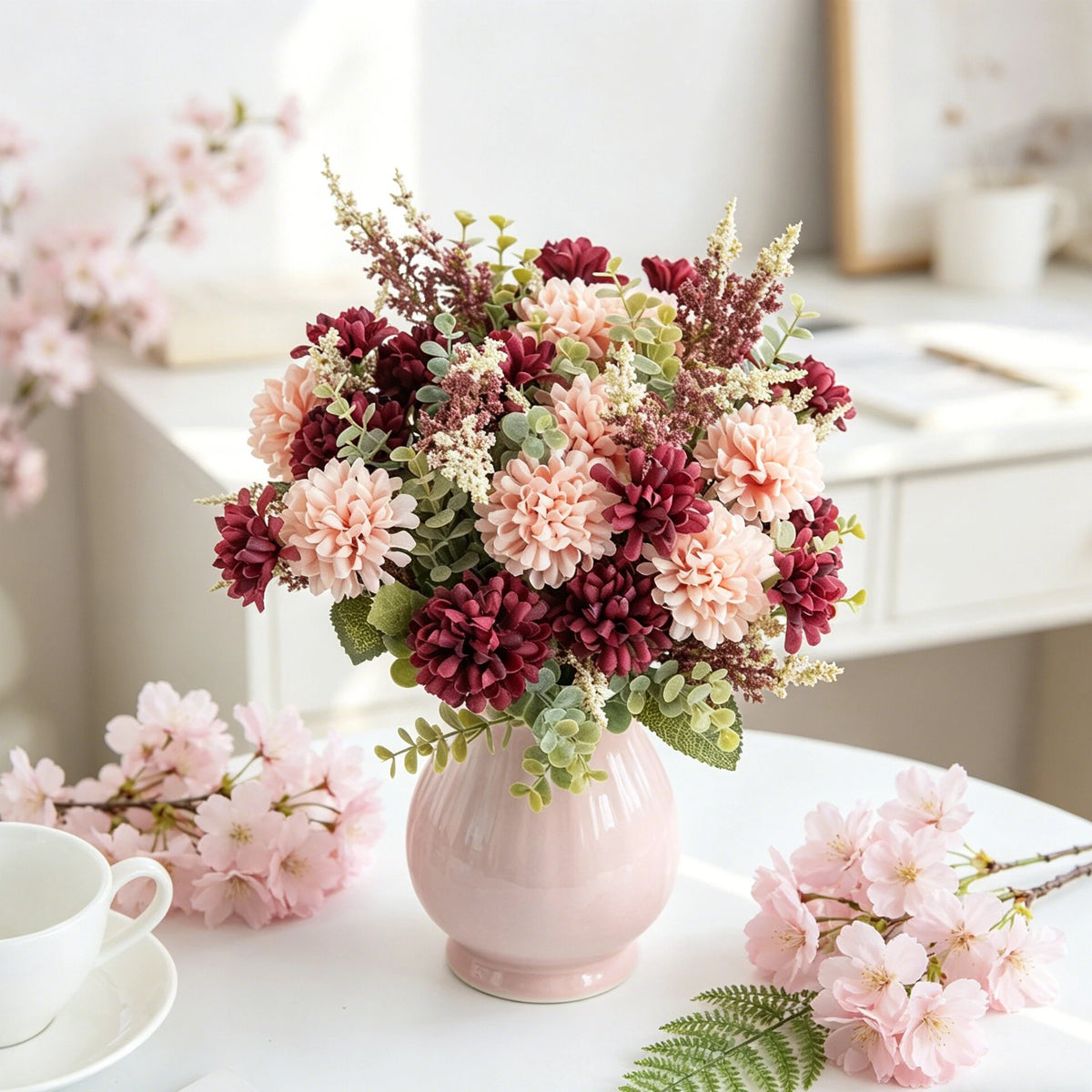 Silk Chrysanthemum Artificial Flowers – Wedding & Home Décor Artificial Flowers Babs