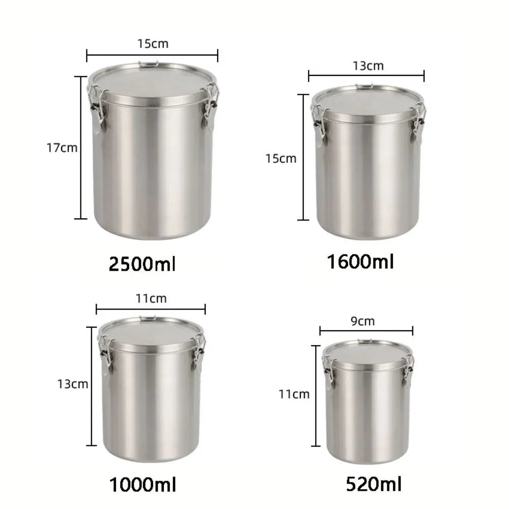 Airtight Stainless Steel Food Storage Canister with Scale – 4 Sizes Food Storage Canister Babs