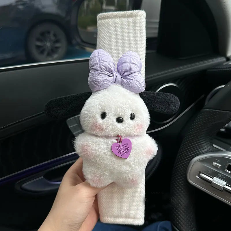 Anime Puppy Plush Car Seat Belt Shoulder Pad Cover Seat Belt Cover Babs C