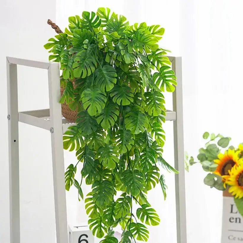 Artificial Turtle Leaf Vine Rattan – UV-Proof Wedding & Garden Decor Artificial Plant Vine Babs