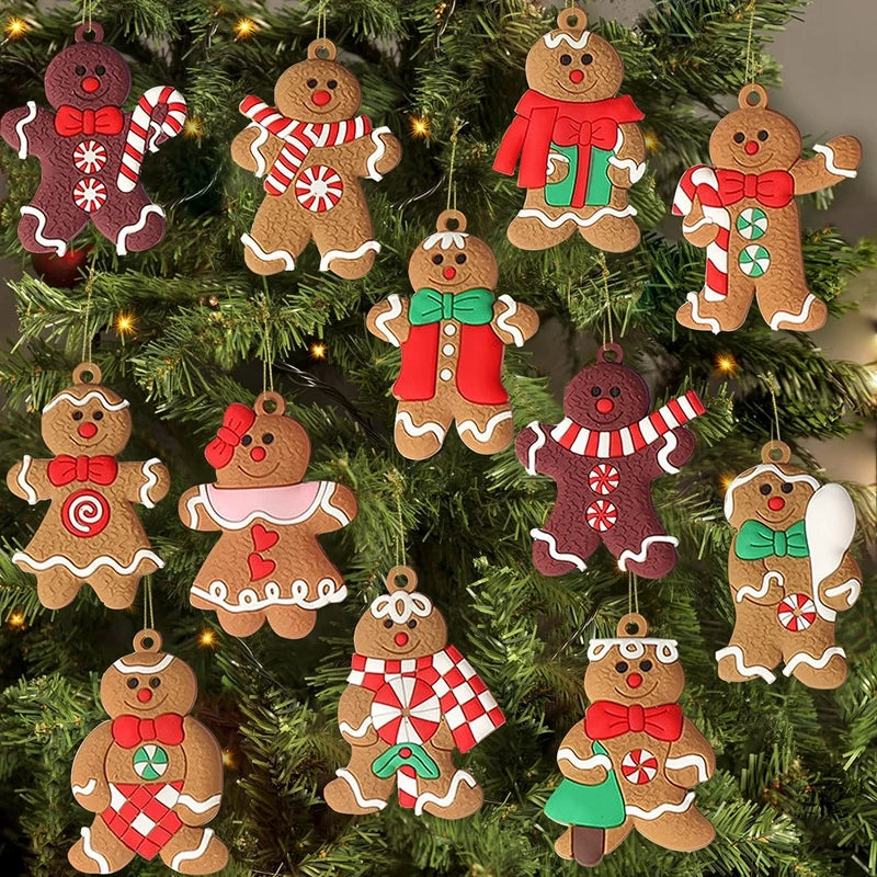 Gingerbread Man Christmas Tree Ornaments – Hanging Pendants Christmas Tree Ornaments Babs