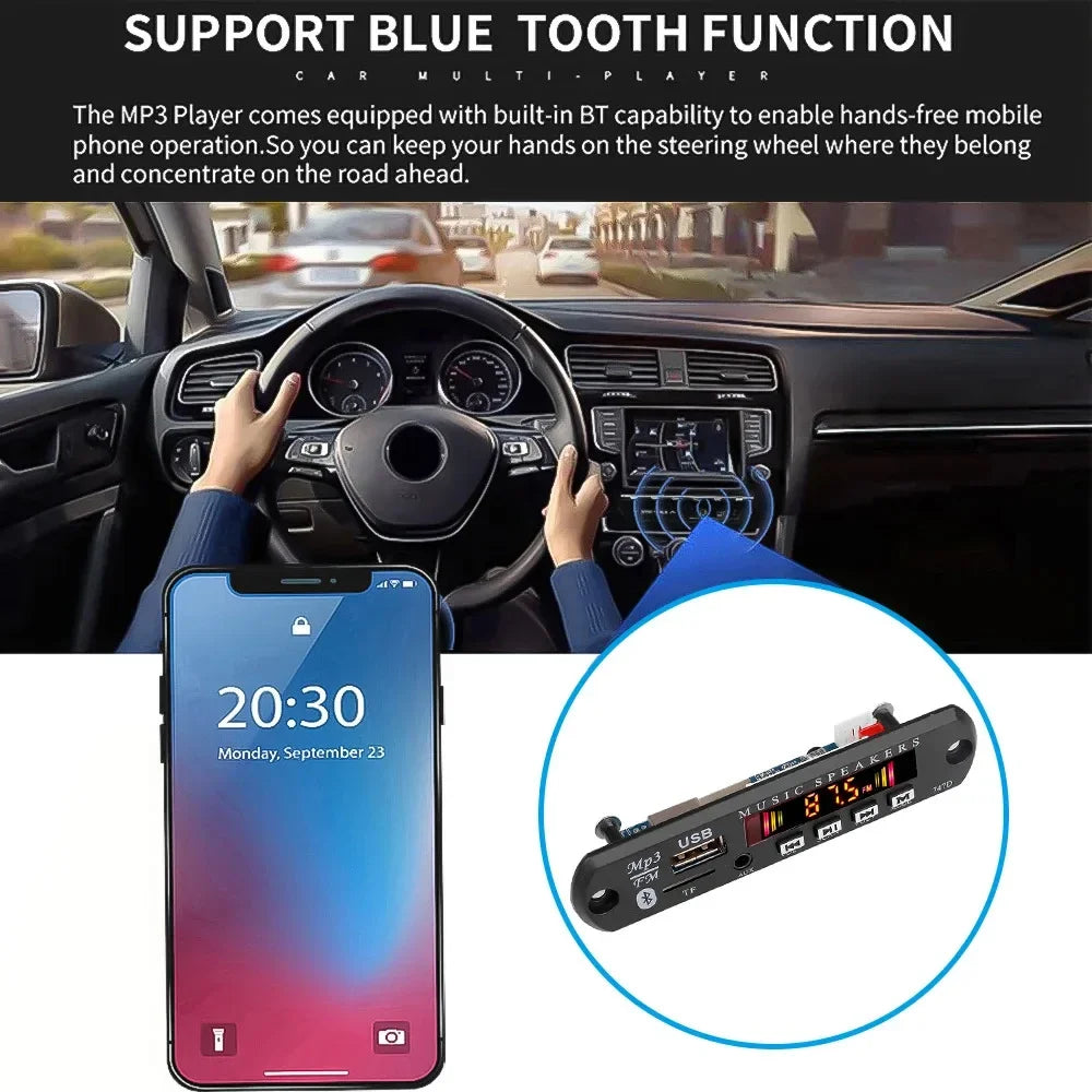 KEBIDUMEI 2×20W Bluetooth 5.0 MP3 Decoder Board USB TF FM Radio MP3 Decoder Board Babs