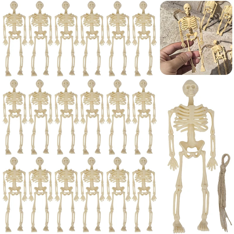 Halloween Hanging Skeleton Skulls | 6 or 12 Pack Decorations Halloween Skeleton Decor Babs
