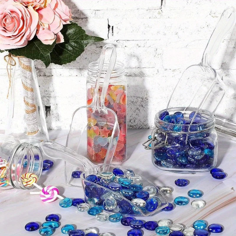 2-Pack Multi-Purpose Clear Scoops – Kitchen, Bar & Party Kitchen Scoop Set Babs
