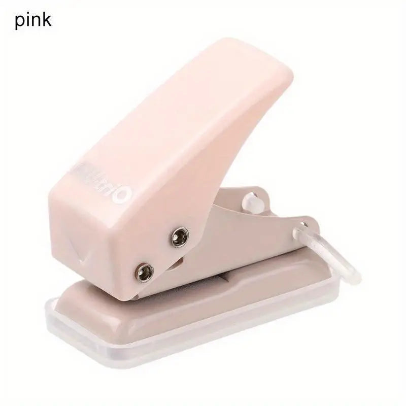 Mini Single Hole Punch – Portable Paper Puncher for Journals Hole Punch Babs pink