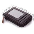 HOMEFISH Korean Zipper Card Wallet – Leather Organizer Bag Card Organizer Wallet Babs 1pc brown