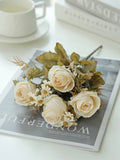 Artificial Silk Rose Bouquet for Wedding & Home Décor Artificial Silk Flowers Babs color 6 1 pc