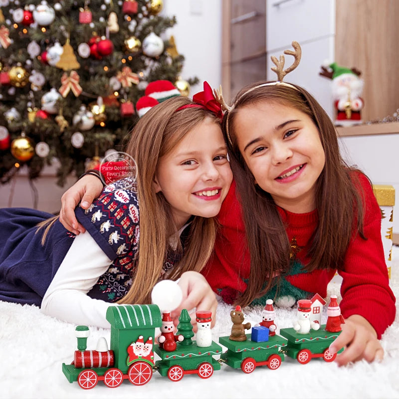 Christmas Wooden Train Ornament – Xmas Decor & Kids Gift Christmas Ornament Babs
