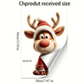 Christmas Reindeer Window Cling Stickers – Waterproof Vinyl Decals Window Cling Stickers Babs A