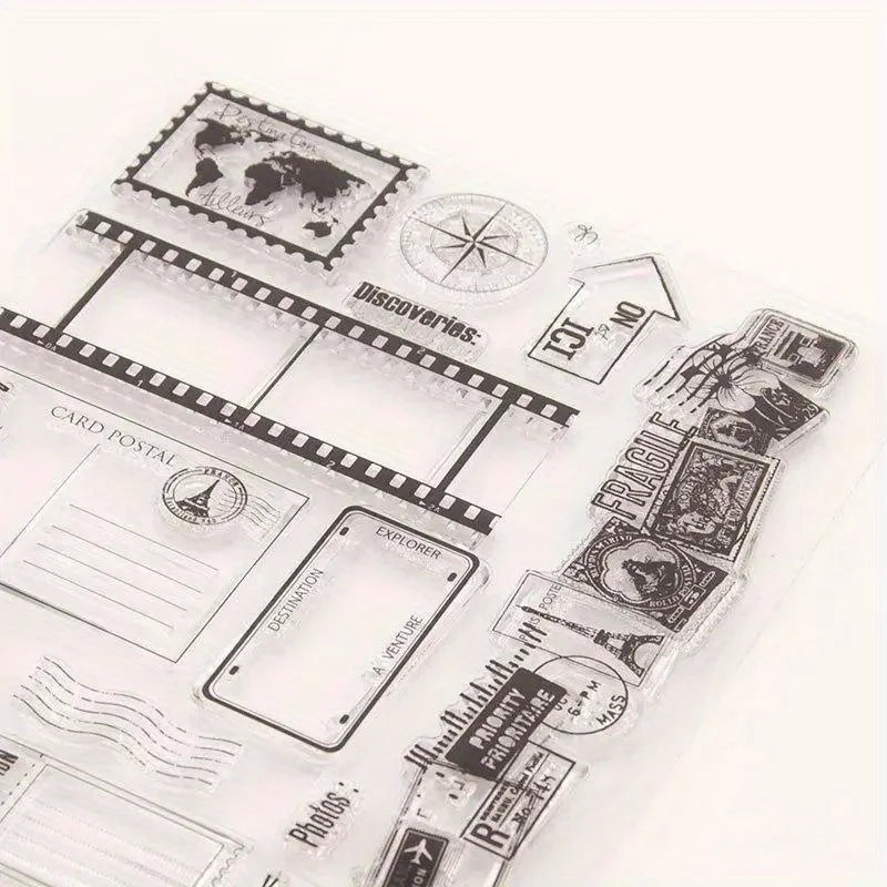 Travel Clear Silicone Stamp for Scrapbooking & Card Making Craft Stamp Babs