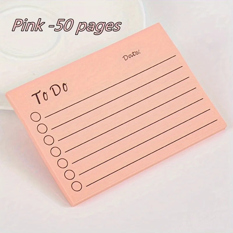 Fluorescent Sticky Notes Multi-Color Self-Adhesive Memo Notepad Sticky Notes Memo Pad Babs Pink