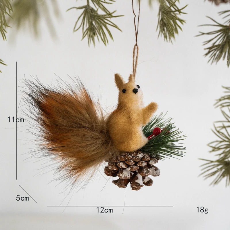 Realistic Squirrel Christmas Tree Ornament | Holiday Pendant Christmas Tree Ornament Babs B