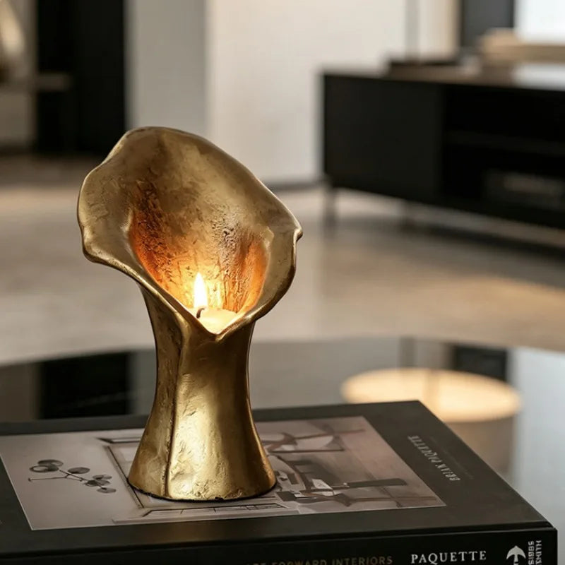 Vintage Gold Metal Candle Holder – Luxury Candlestick Decor Metal Candle Holder Babs