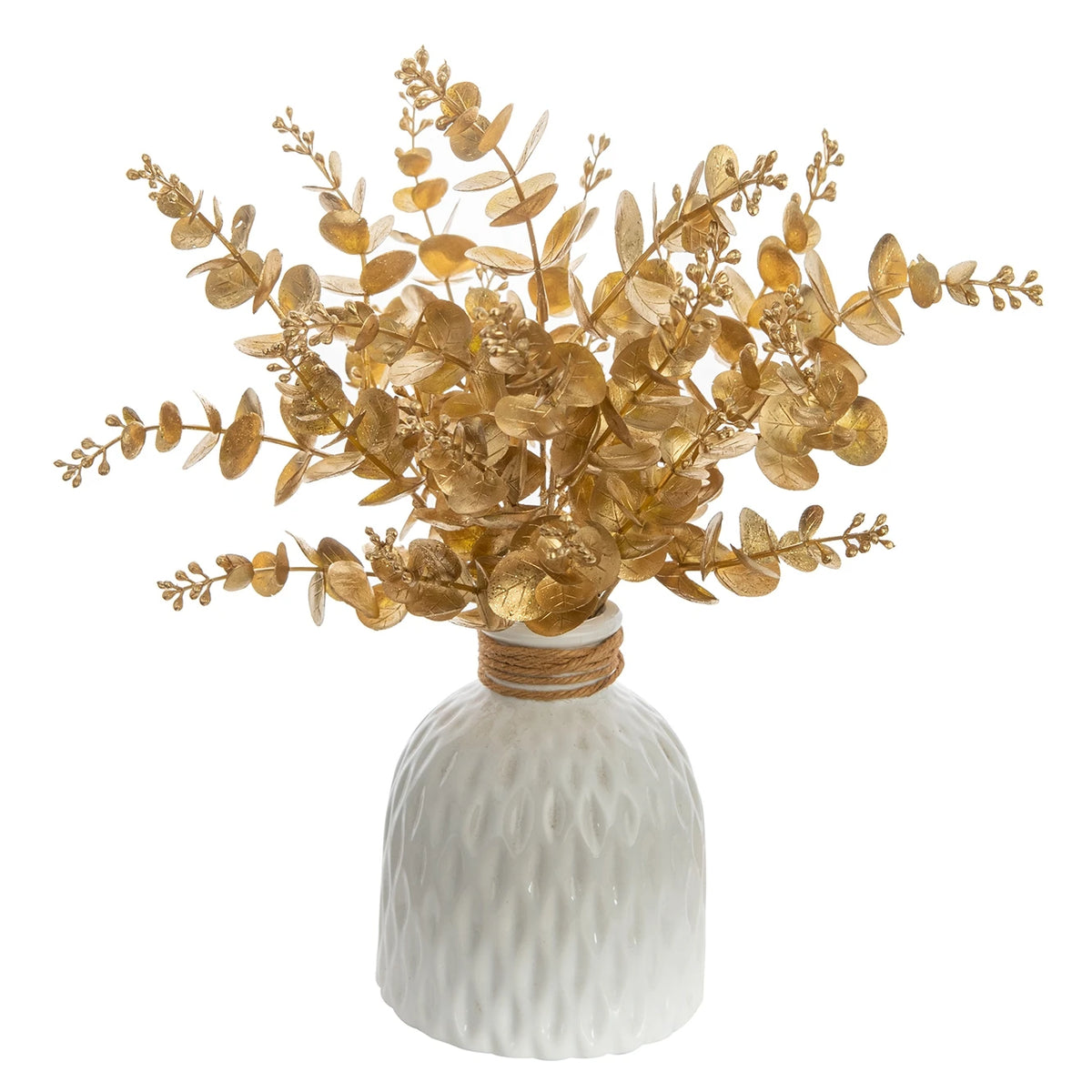 Artificial Eucalyptus Leaves Gold Decor – Wedding & Home Styling Artificial Floral Stems Babs