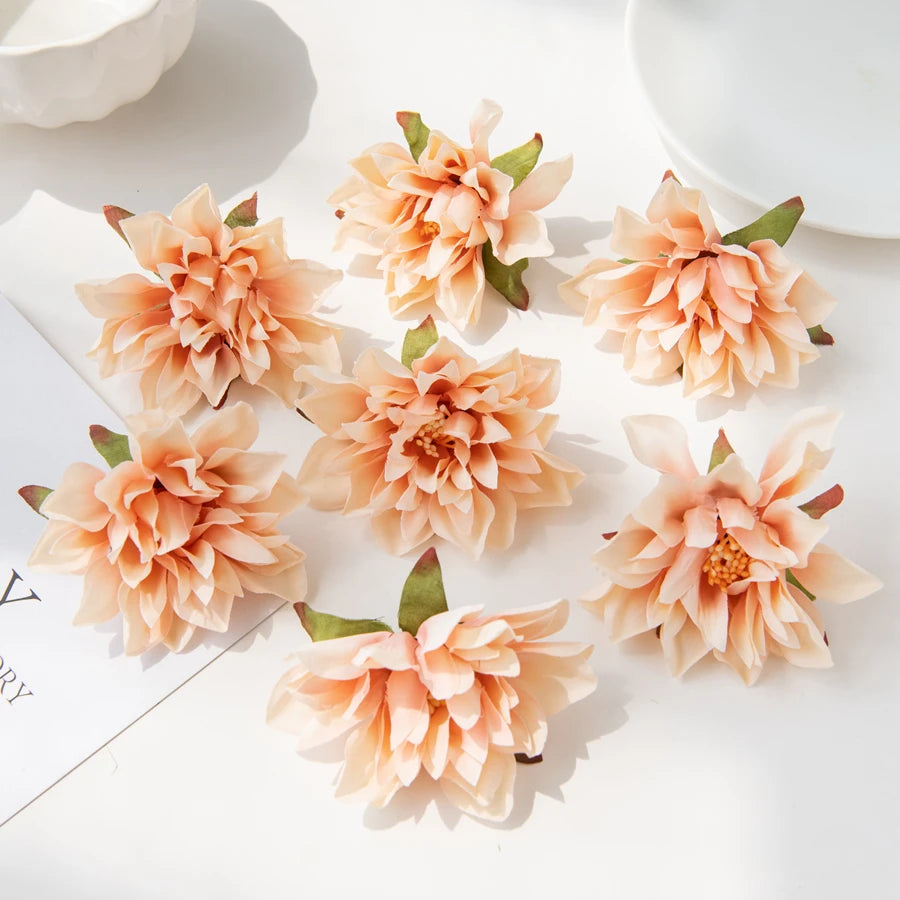 Silk Gerbera Artificial Flowers 20/40pc – Wedding & Home Décor Artificial Silk Flowers Babs Champagne 40 pieces