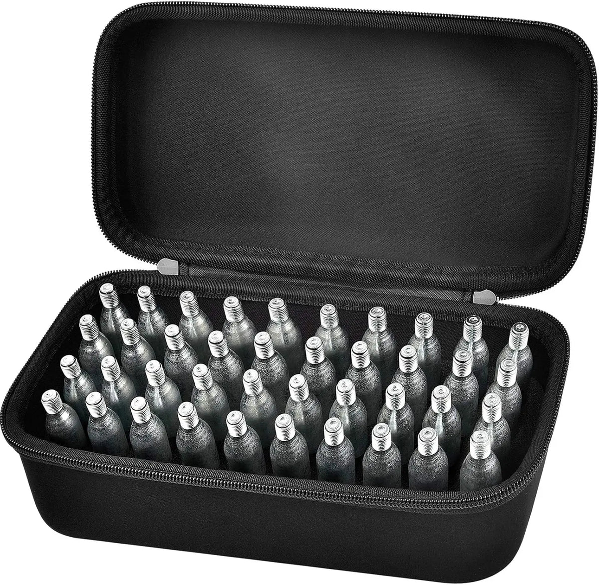 40-Slot CO2 N2O Cartridge Case – 8g 12g Organizer Holder Box Cartridge Storage Case Babs Black