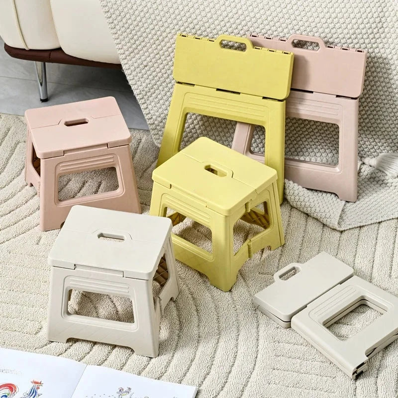 Folding Step Stool – Lightweight Non-Slip Plastic Stool for Home Folding Step Stool Babs