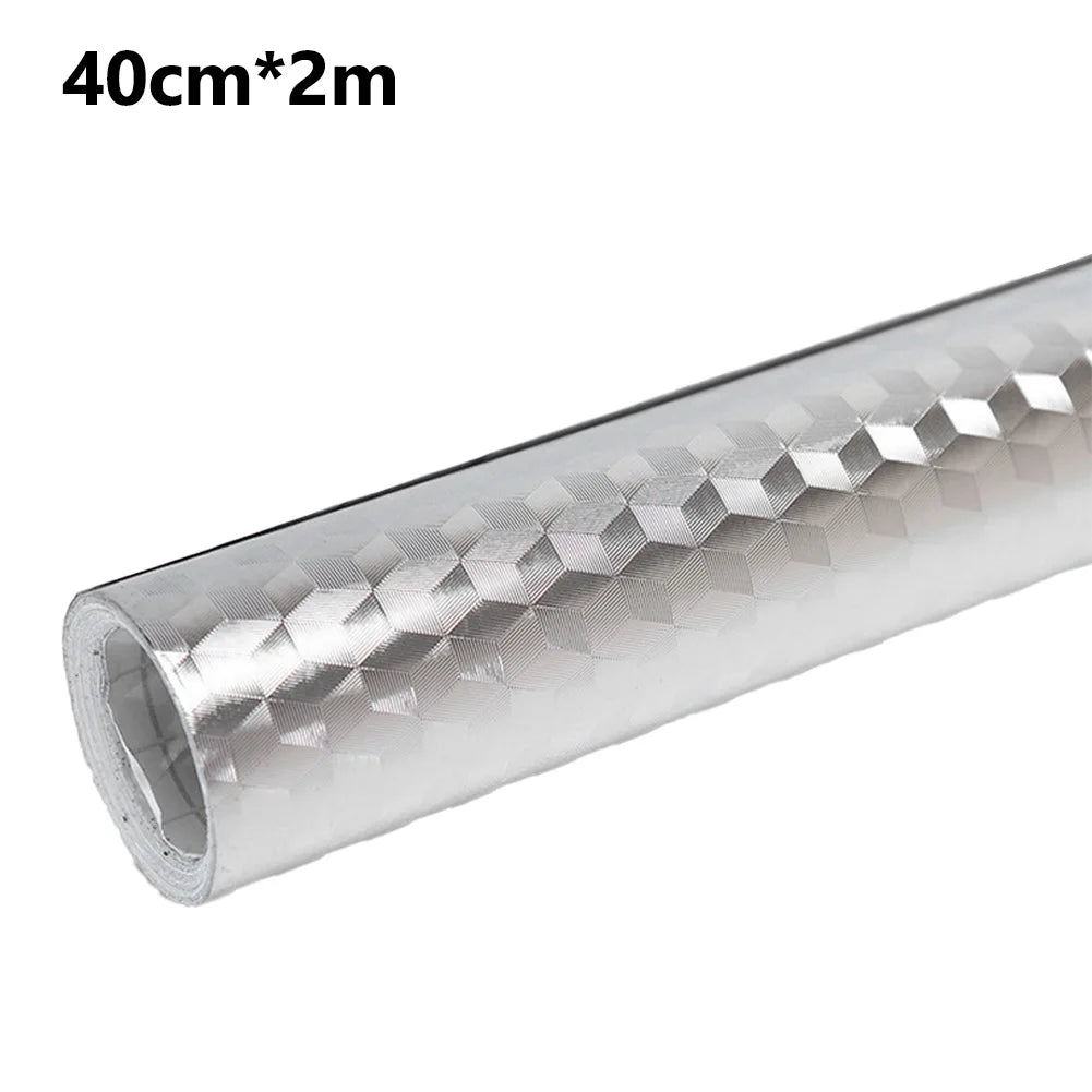 Aluminum Foil Kitchen Sticker – Waterproof & Oil-Proof Kitchen Surface Sticker Babs 40cmx2M