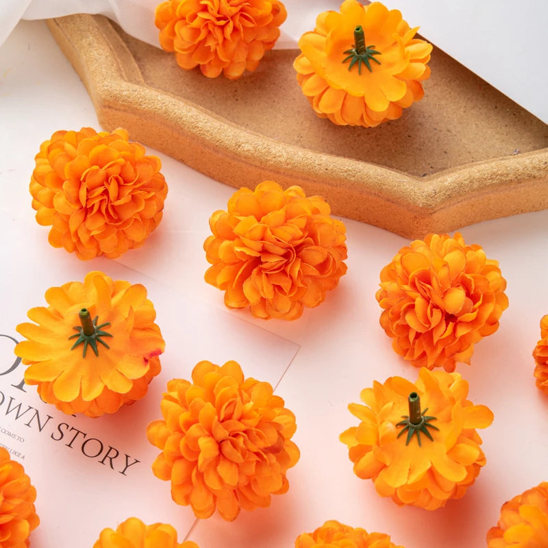 50/100pcs Silk Artificial Hydrangea Flowers – Wedding & DIY Decor Artificial Silk Flowers Babs