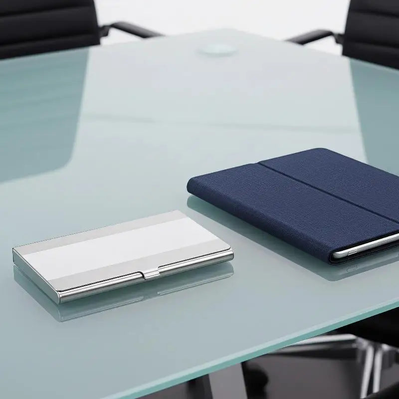 Slim Stainless Steel Business Card Holder – Metal Pocket Case Business Card Holder Babs